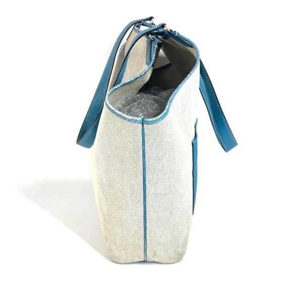 HERMES Shoulder bag Tote Bag Giardinier PM Shoulder Bag Leather/Canvas blue - Picture 4 of 16
